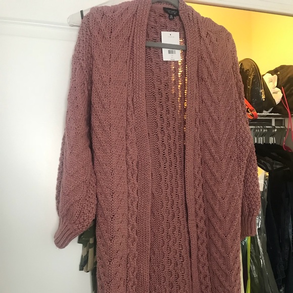 Topshop long open front Cardigan - Picture 4 of 8